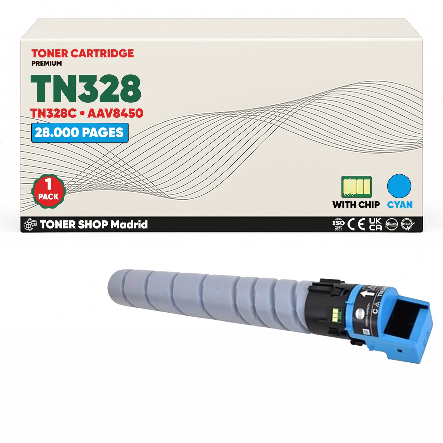 BDink Cartucho de Toner Compatible Konica Minolta TN328 (Pack 4) CMYK