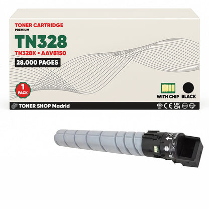 BDink Cartucho de Toner Compatible Konica Minolta TN328 (Pack 4) CMYK