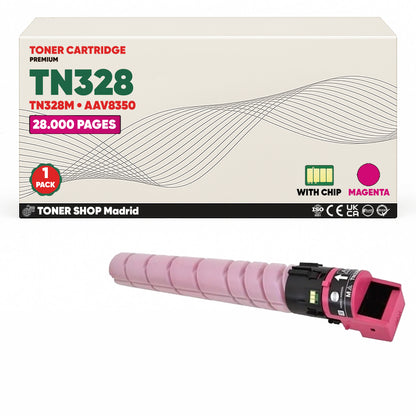 BDink Cartucho de Toner Compatible Konica Minolta TN328 (Pack 4) CMYK