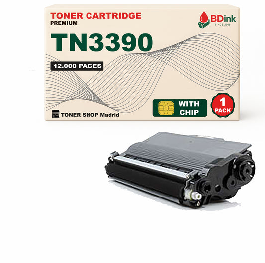 BDink Tóner Compatible Brother TN3390 BK Negro 12000 páginas