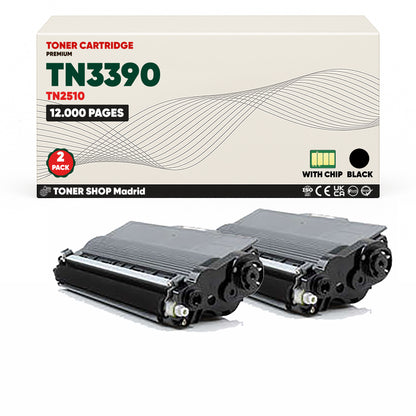BDink Tóner Compatible Brother TN3390 BK Negro 12000 páginas
