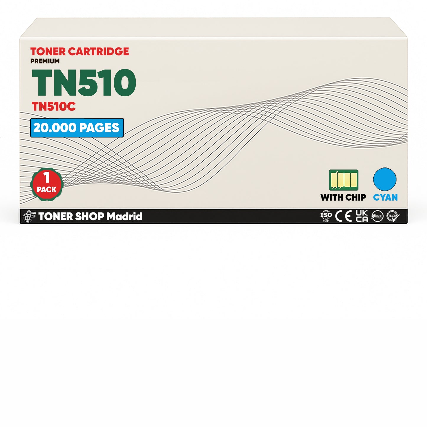 BDink Cartuchos de Toner Compatible Konica Minolta TN510 Cian Amarillo