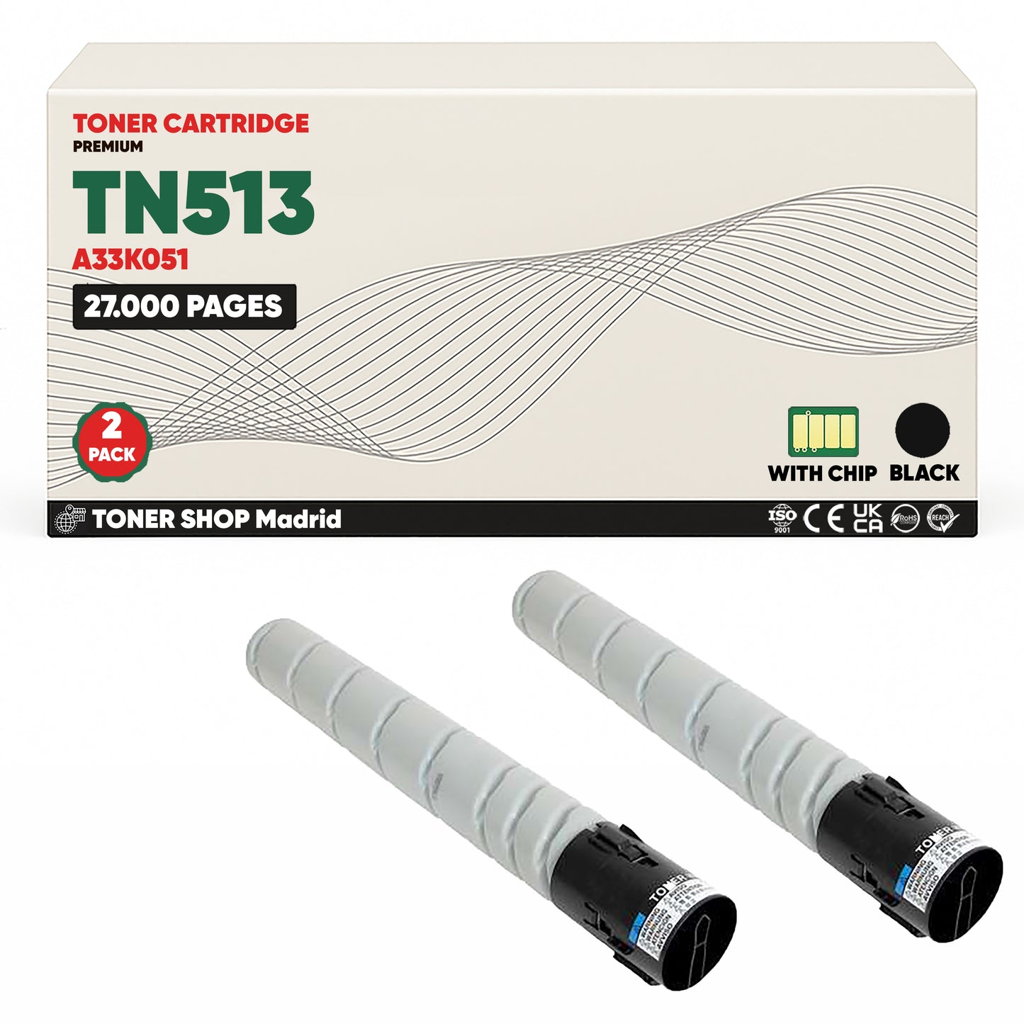 BDink Cartucho de Toner Compatible Konica Minolta TN513 Negro