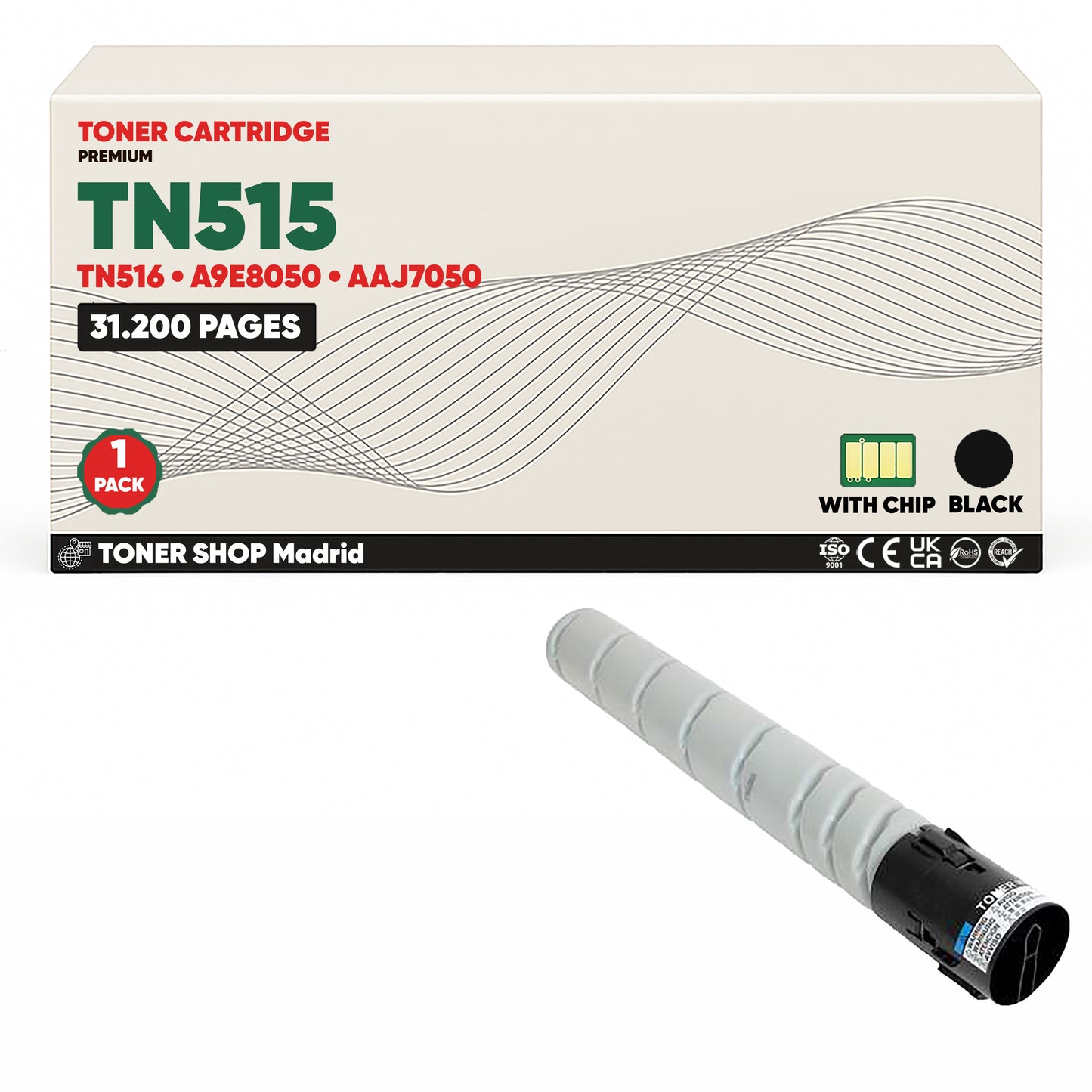 BDink Cartucho de Toner Compatible Konica Minolta TN515 Negro