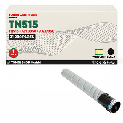 BDink Cartucho de Toner Compatible Konica Minolta TN515 Negro