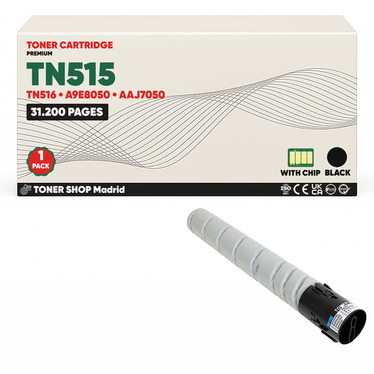 BDink Cartucho de Toner Compatible Konica Minolta TN515 Negro