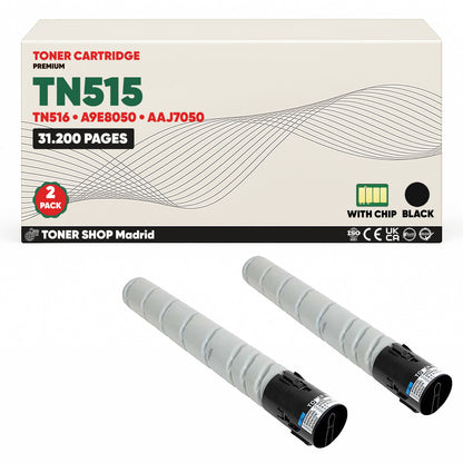 BDink Cartucho de Toner Compatible Konica Minolta TN515 Negro