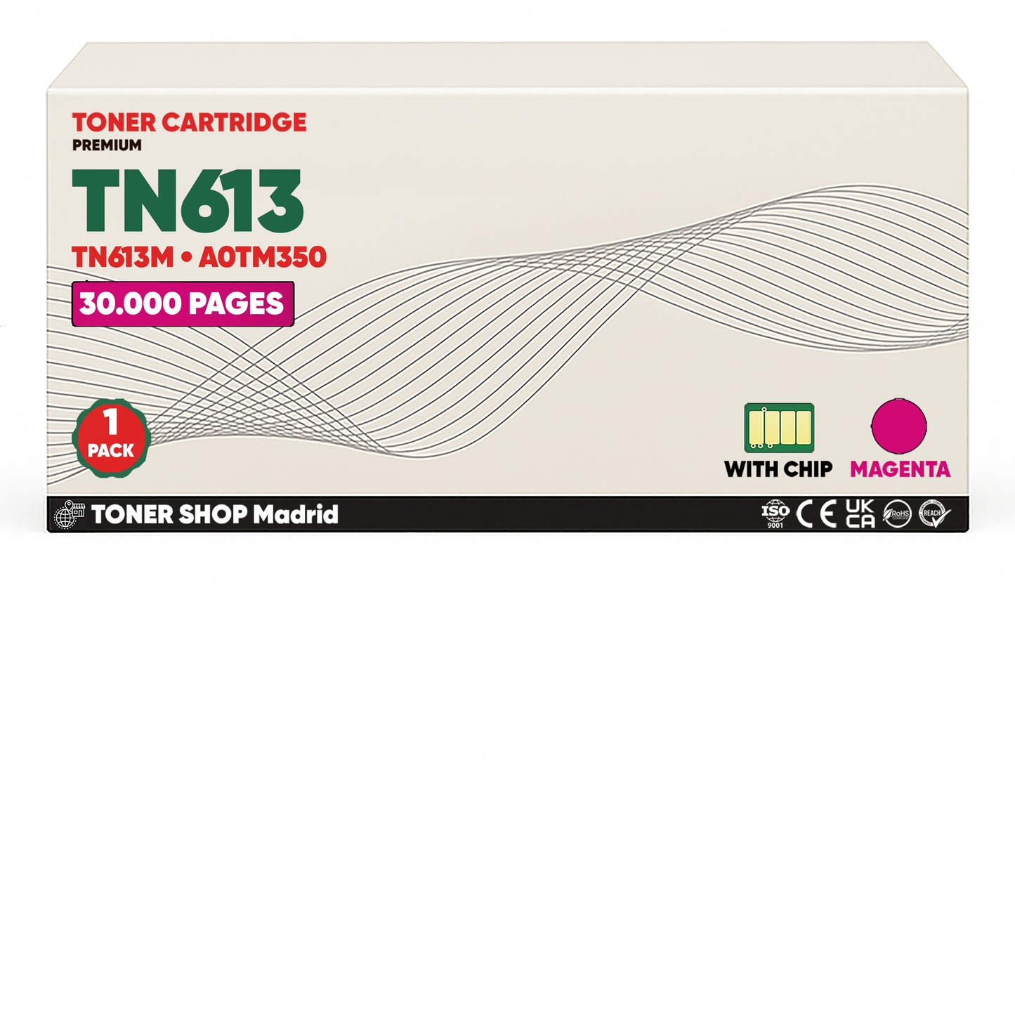 BDink Cartucho de Toner Compatible Konica Minolta TN613 (Pack 4) CMYK
