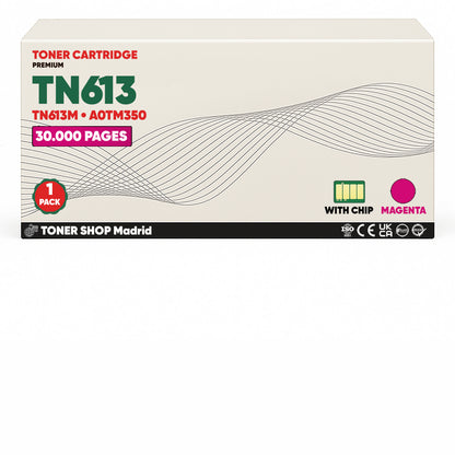BDink Cartucho de Toner Compatible Konica Minolta TN613 (Pack 4) CMYK