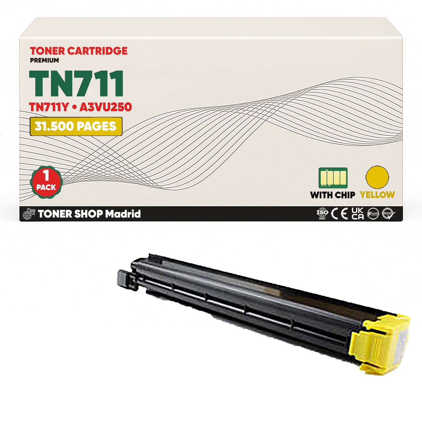 BDink Cartucho de Toner Compatible Konica Minolta TN711 (Pack 4) CMYK