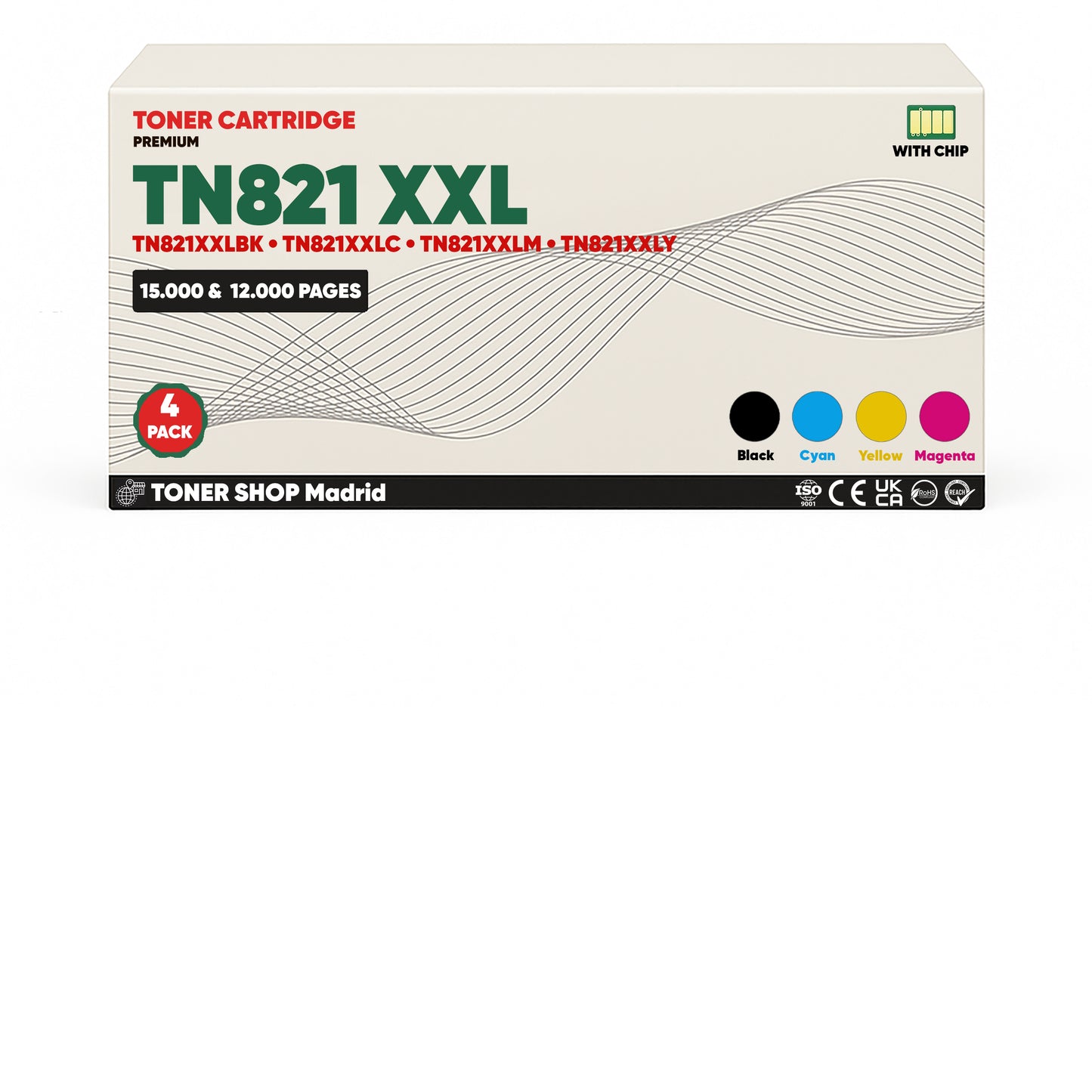 BDink Tóner Compatible Brother TN821XXL CMYK Pack 4