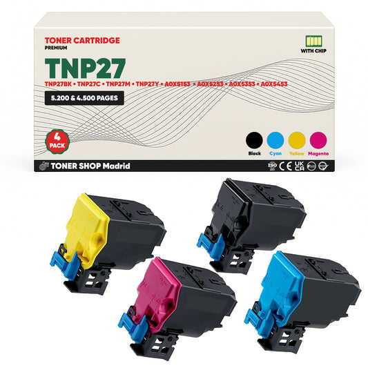 BDink Tóner Compatible Konica Minolta TNP27 (Pack 4 CMYK)