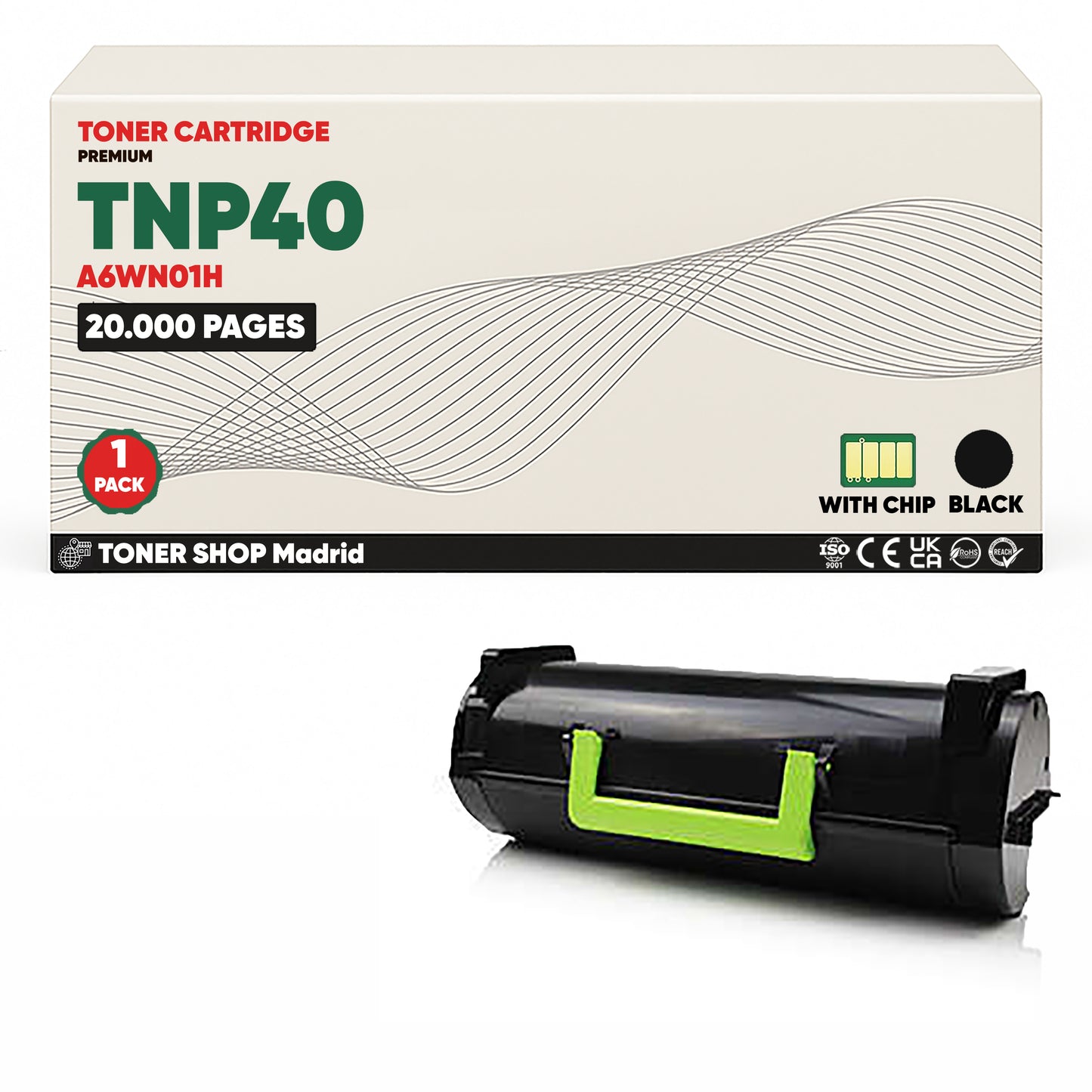 BDink Cartucho de Toner Compatible Konica Minolta TNP40 Negro
