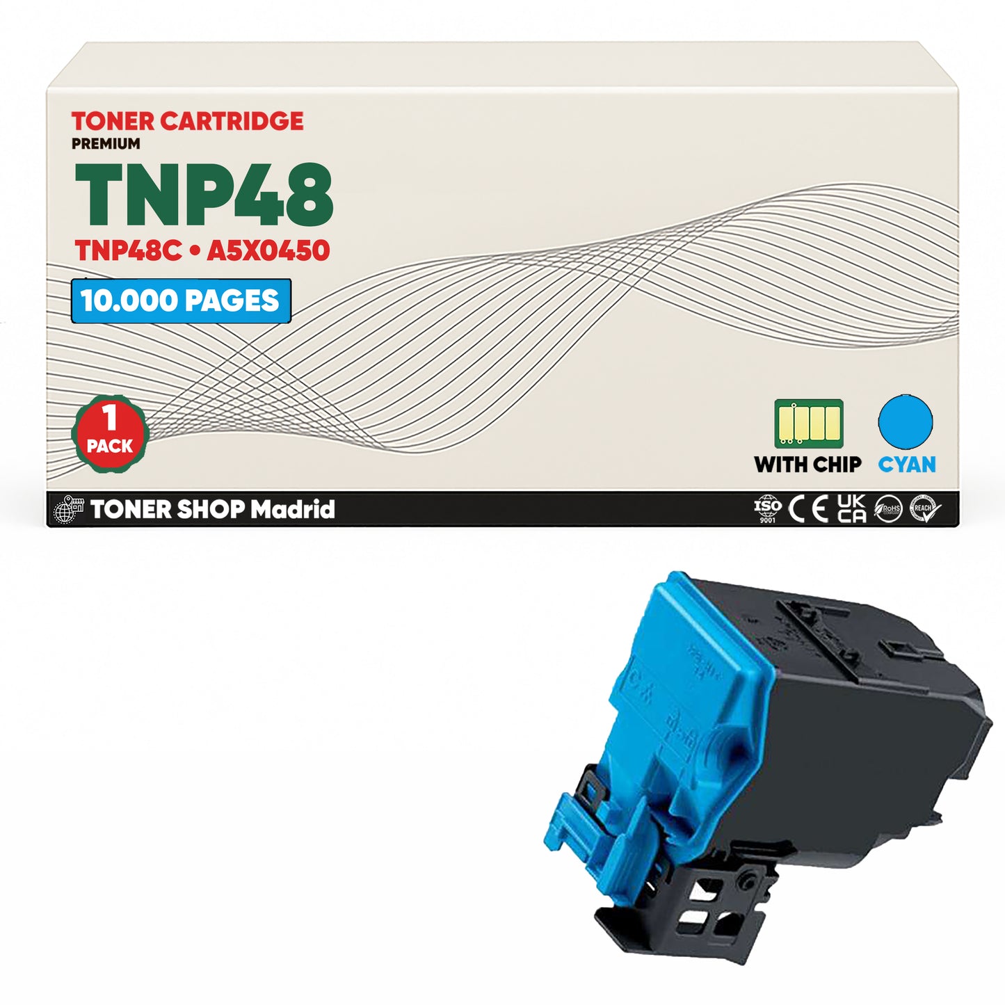 BDink Cartucho de Toner Compatible Konica Minolta TNP48 (Pack 4) CMYK