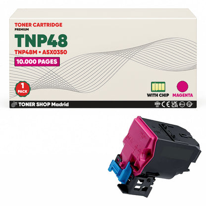 BDink Cartucho de Toner Compatible Konica Minolta TNP48 (Pack 4) CMYK