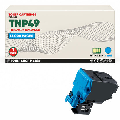 BDink Cartucho de Toner Compatible Konica Minolta TNP49 (Pack 4) CMYK