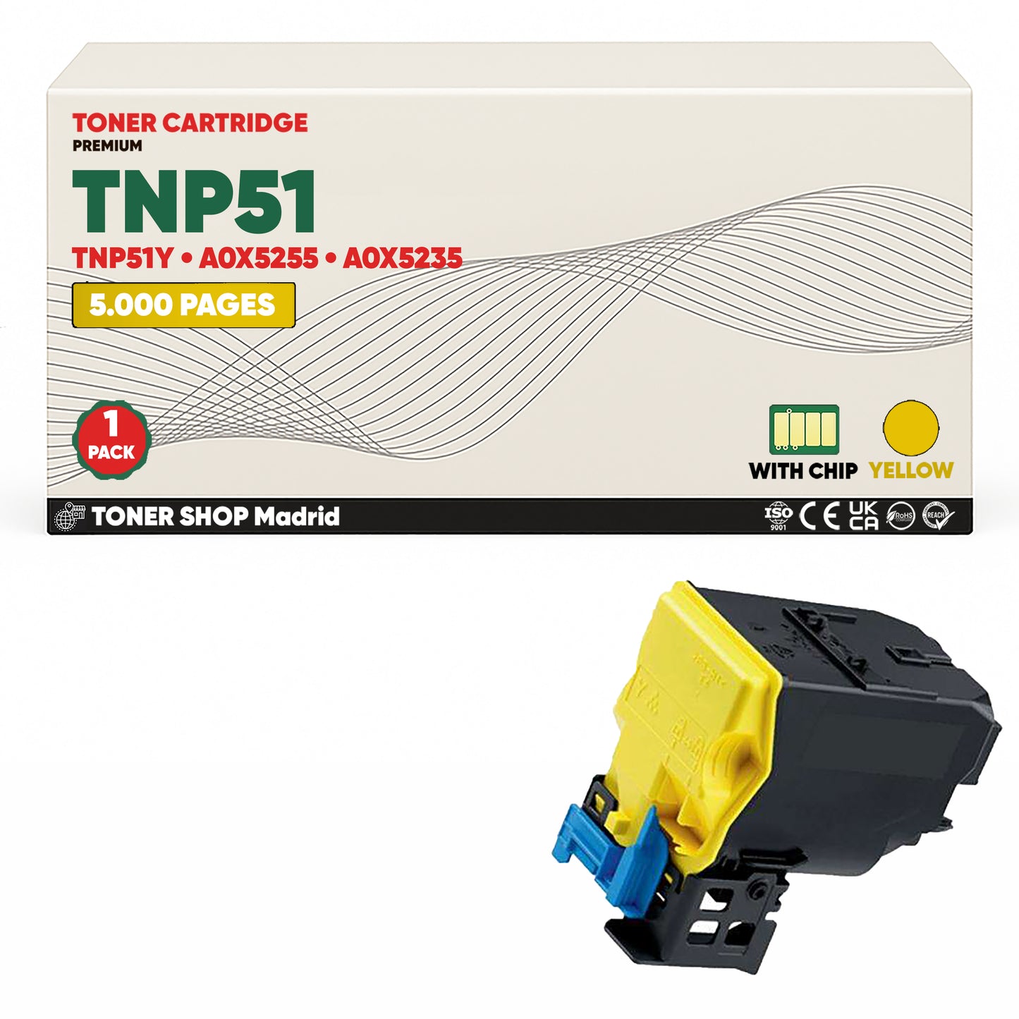 BDink Cartucho de Toner Compatible Konica Minolta TNP51 (Pack 4) CMYK