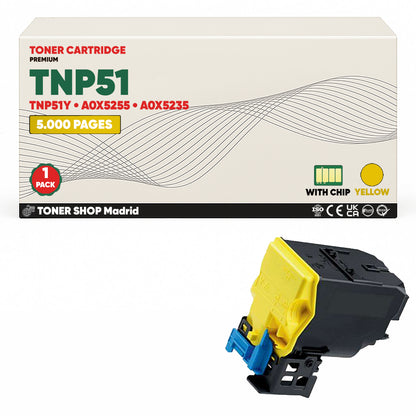BDink Cartucho de Toner Compatible Konica Minolta TNP51 (Pack 4) CMYK