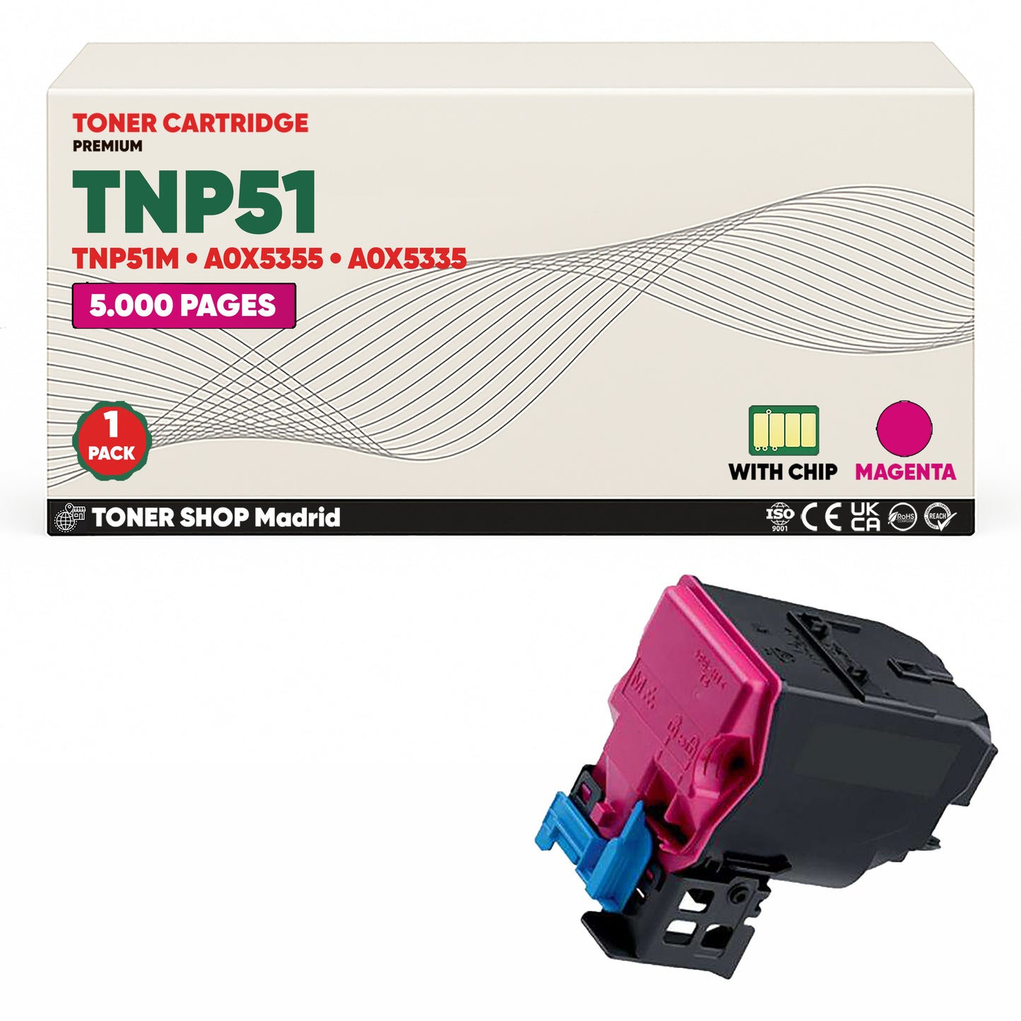 BDink Cartucho de Toner Compatible Konica Minolta TNP51 (Pack 4) CMYK