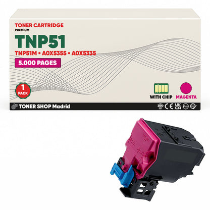 BDink Cartucho de Toner Compatible Konica Minolta TNP51 (Pack 4) CMYK