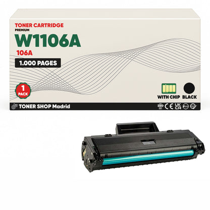 BDink Tóner Compatible HP 106A Negro W1106A