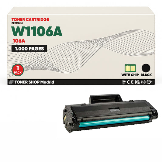 BDink Tóner Compatible HP 106A Negro W1106A