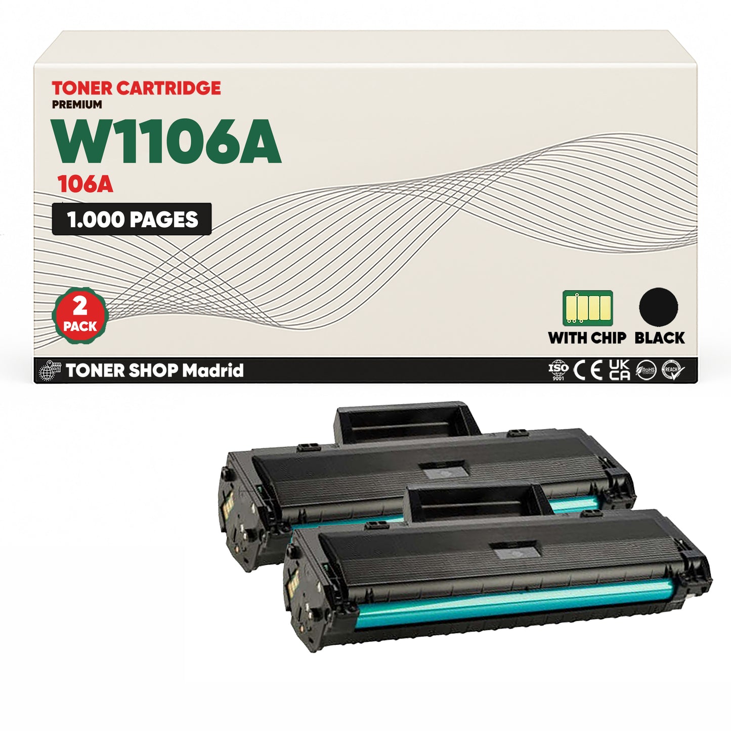BDink Tóner Compatible HP 106A Negro W1106A