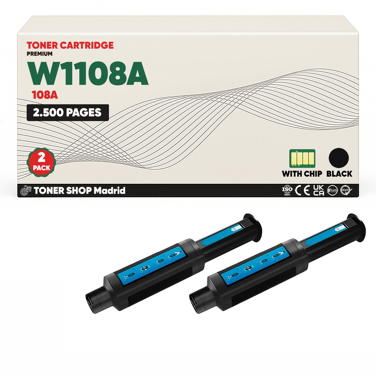 BDink Tóner Compatible HP 108A Negro W1108A