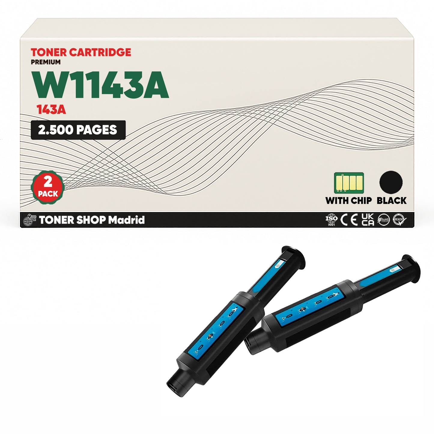 BDink Tóner Compatible HP 143A Negro W1143A