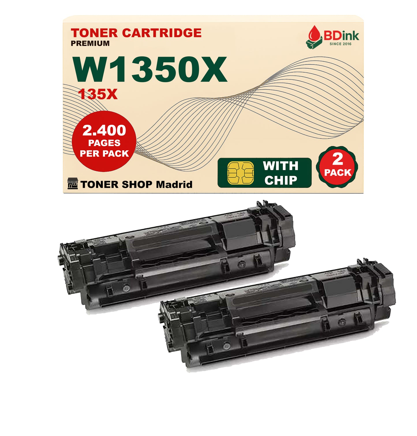 BDink Tóner Compatible HP 135X Negro W1350X (No HP+ / Serie E)
