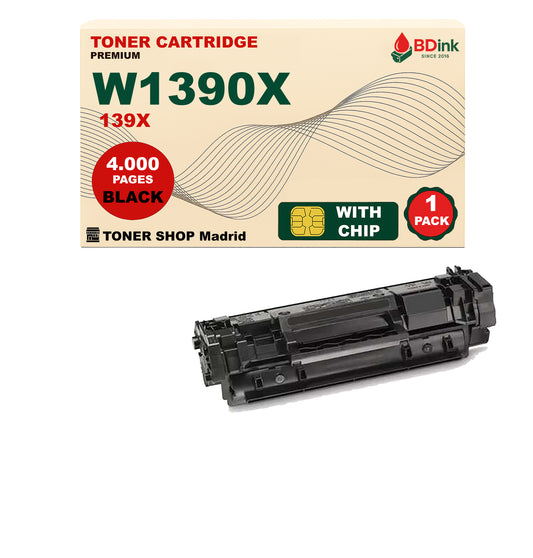 BDink Tóner Compatible HP 139X Negro W1390X (Alta Capacidad)