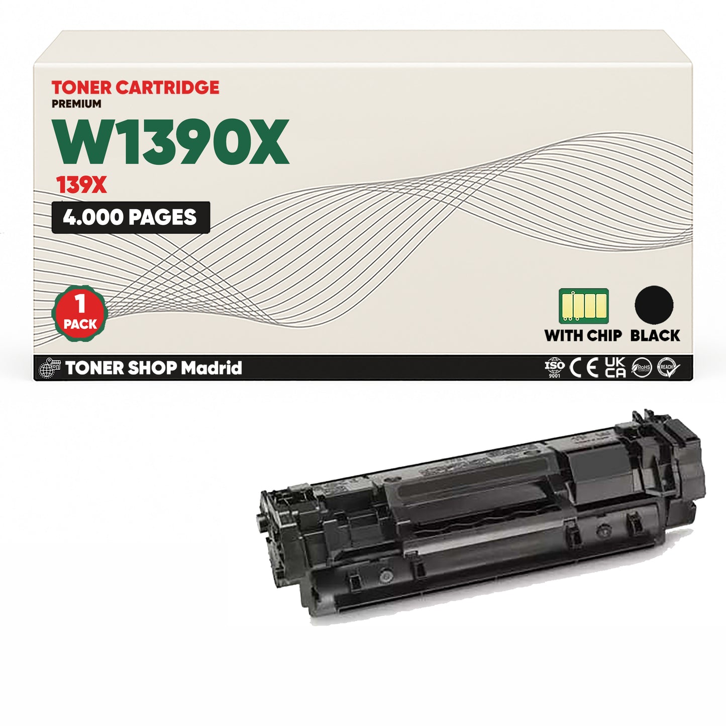 BDink Tóner Compatible HP 139X Negro W1390X (Alta Capacidad)