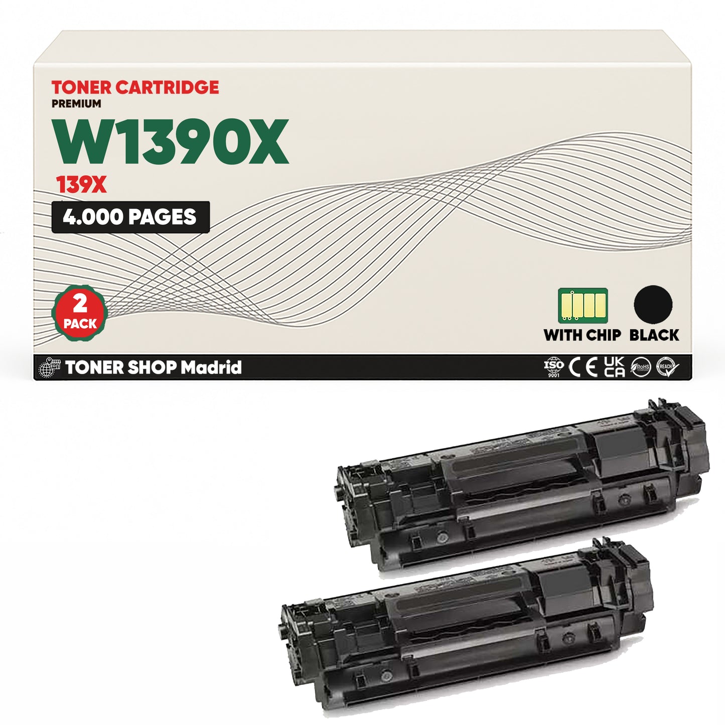 BDink Tóner Compatible HP 139X Negro W1390X (Alta Capacidad)