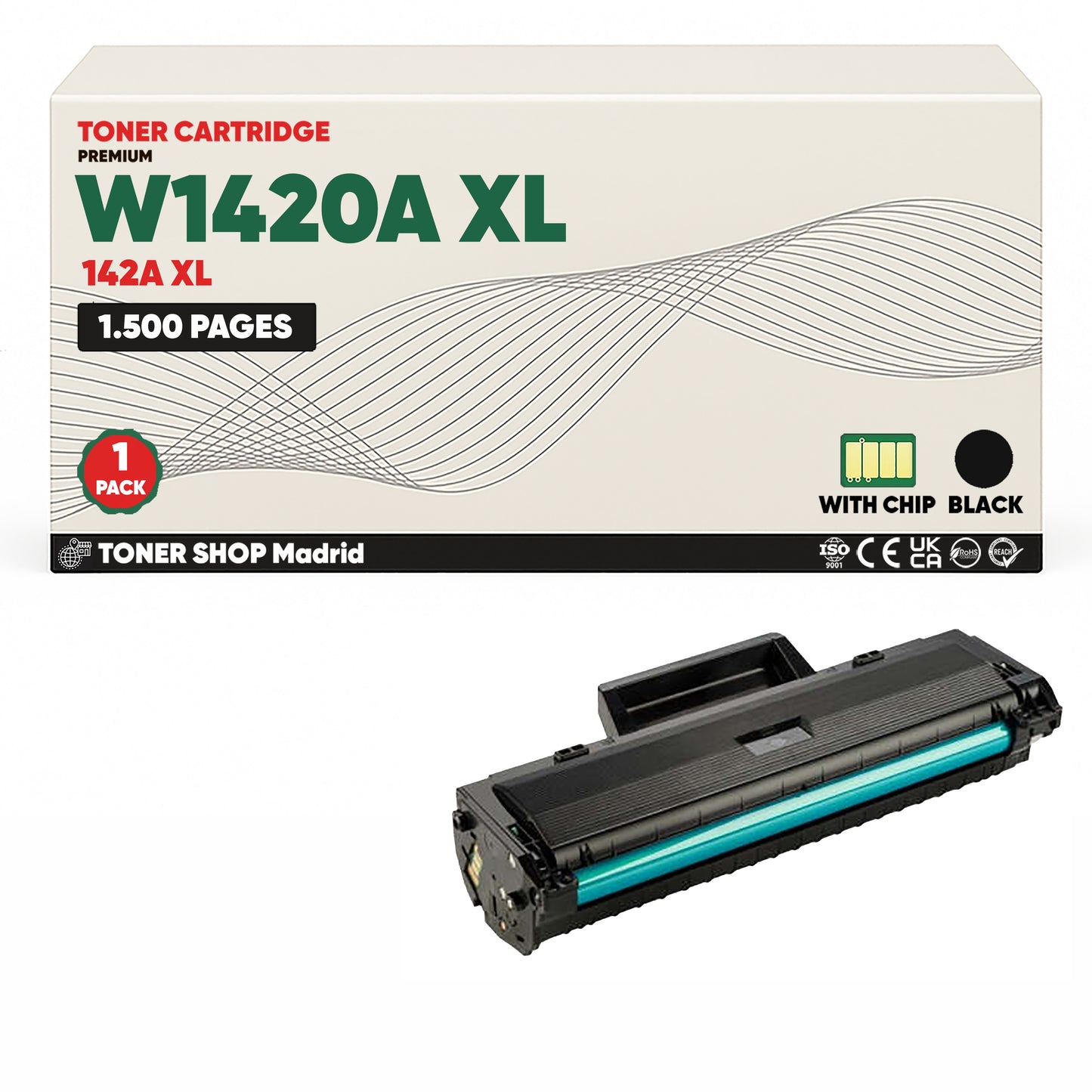 BDink Tóner Compatible HP 142A XL Negro W1420A (NO HP+)