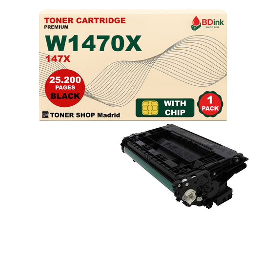 BDink Tóner Compatible HP 147X / W1470X Negro (Alta Capacidad)