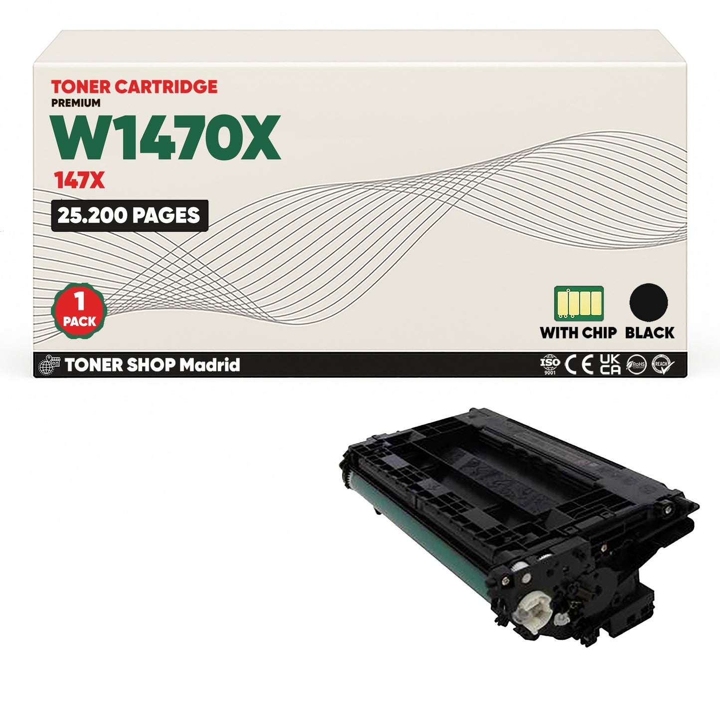 BDink Tóner Compatible HP 147X / W1470X Negro (Alta Capacidad)