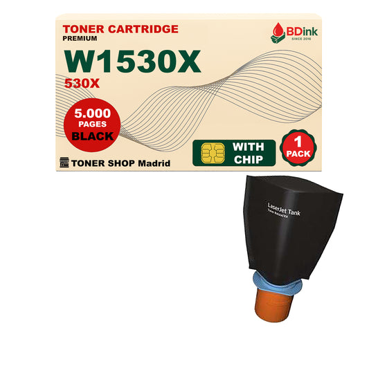 BDink Kit de Recarga de Tóner Compatible HP 530X/W1530X Negro (Alta Capacidad)