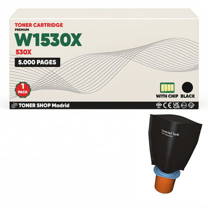 BDink Kit de Recarga de Tóner Compatible HP 530X/W1530X Negro (Alta Capacidad)