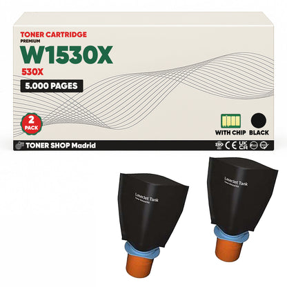 BDink Kit de Recarga de Tóner Compatible HP 530X/W1530X Negro (Alta Capacidad)