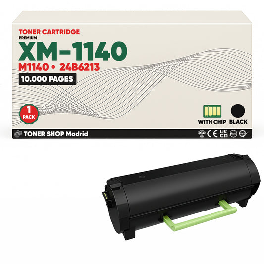 BDink Cartucho Tóner Compatible Lexmark M1140/XM1140 Negro