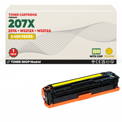 BDink Tóner Compatible HP 207X 207A (Pack 4 CMYK) Con Chip