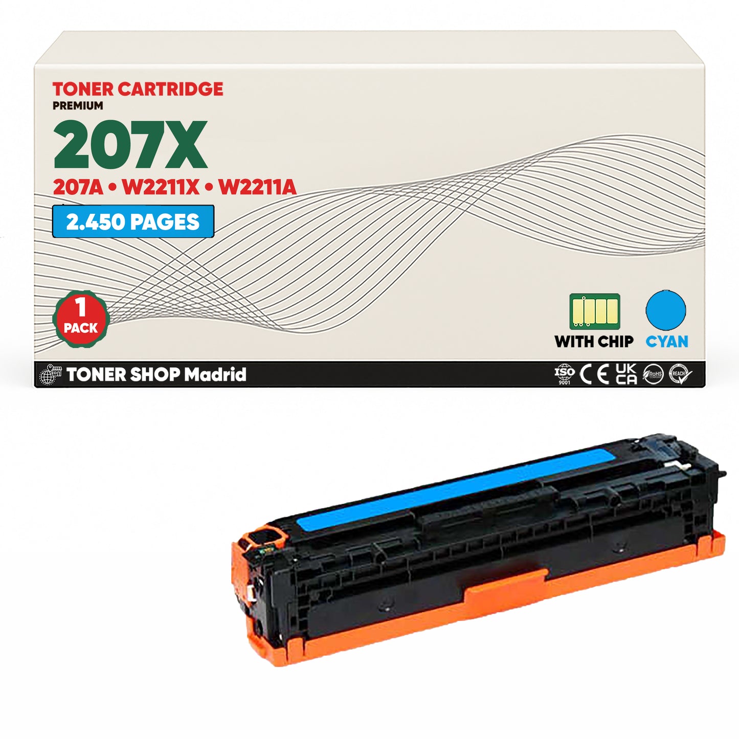 BDink Tóner Compatible HP 207X 207A (Pack 4 CMYK) Con Chip