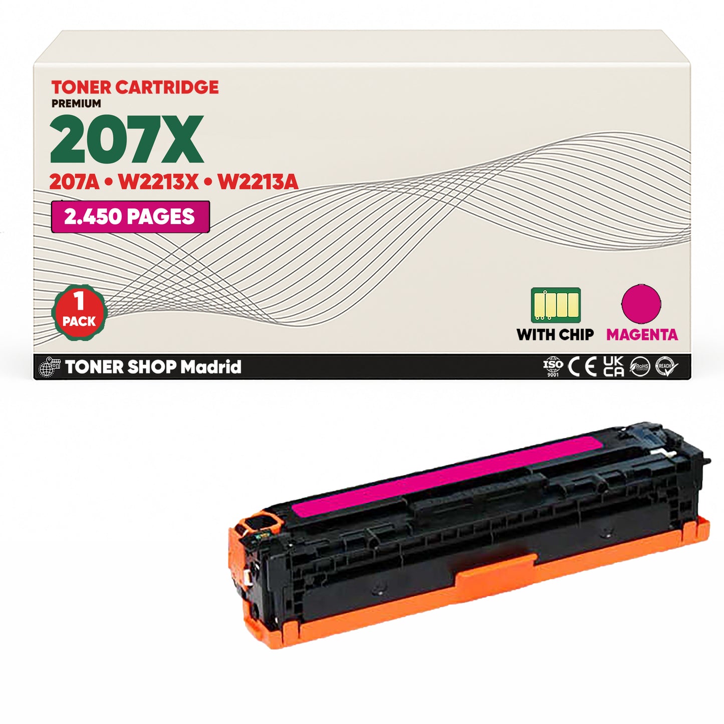 BDink Tóner Compatible HP 207X 207A (Pack 4 CMYK) Con Chip